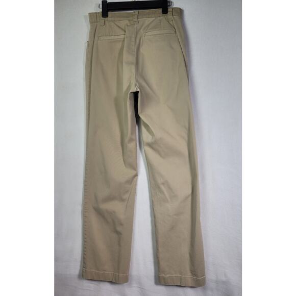 LL Bean Pants Womens Size 10 Tall Pull on Beige Classic Fit Khaki Chino Stretch - Picture 2 of 12